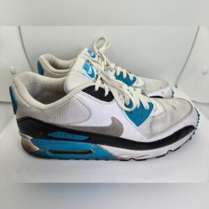 Nike Air Max 90 Shoes Mens 11.5 Laser Blue White Athletic Casual Gym Sneakers OG